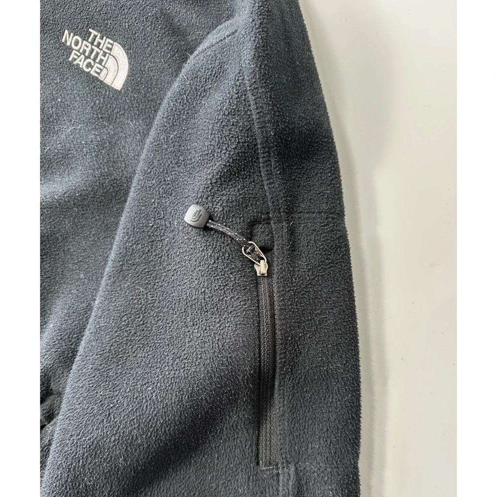 The North Face Mens Windwall Fleece Jacket Black Full Zip Mock Neck Medium